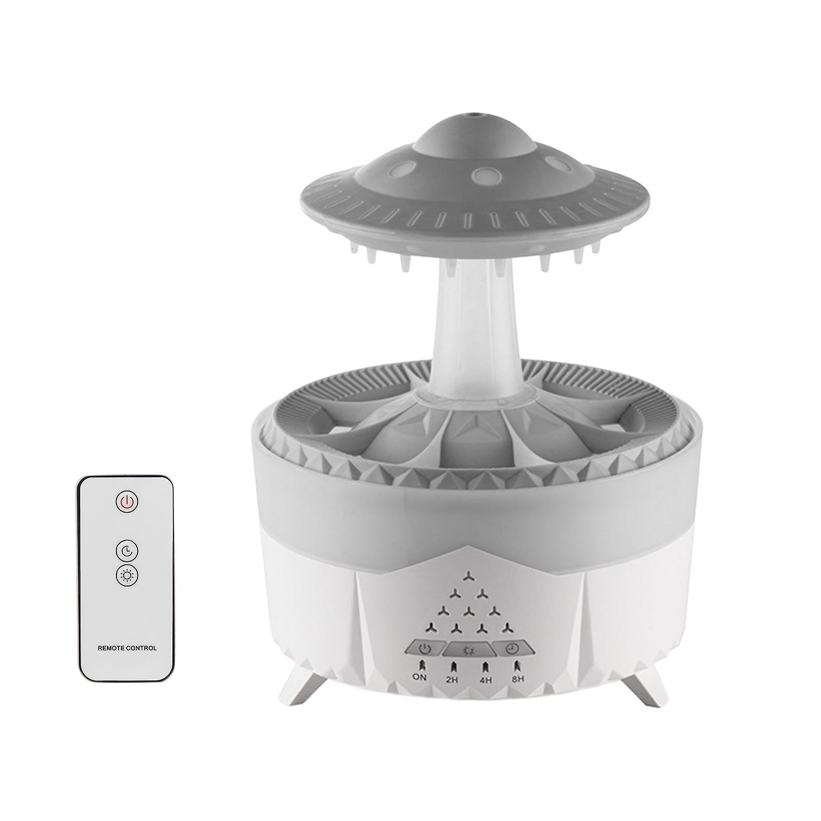 Raining Ufo Humidifier Essential Oil Diffuser Eu 220v Plug 350ml For Bedroom White