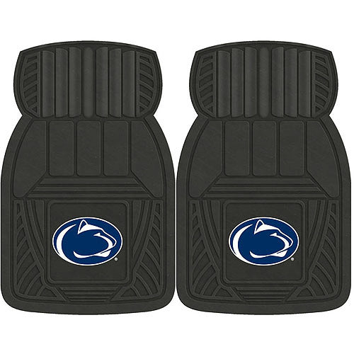 NCAA 2-Piece Heavy-Duty Vinyl Car Mat Set， Penn State