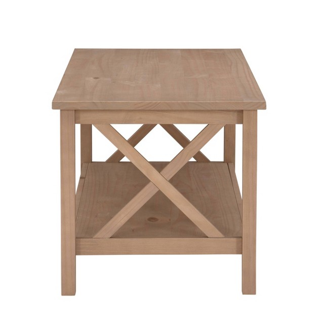 Davis Transitional Solid Wood Coffee Cocktail Table Linon