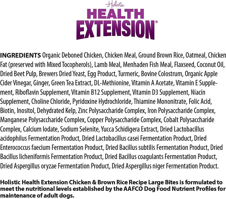 Health Extension Large Bites Chicken and Brown Rice Recipe Dry Dog Food