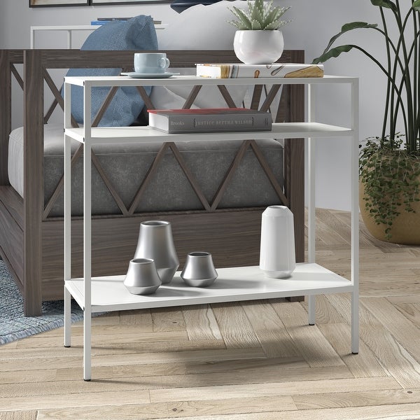 Ricardo Side Table with Metal Shelves