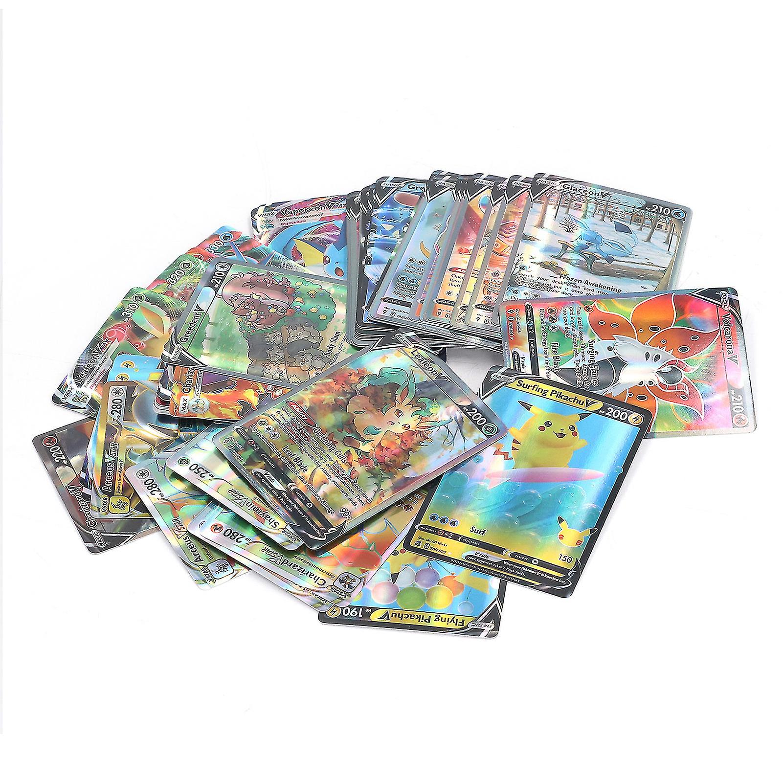 100pcs Game Rare Card English Cartoon Colorful Portable Gathering Card for Children Tabletop