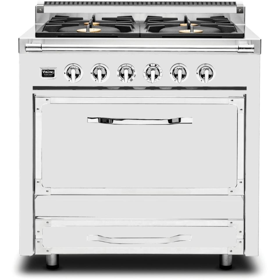 Viking 36-inch Freestanding Dual Fuel Range with 4 Burners TVDR361-4BFW