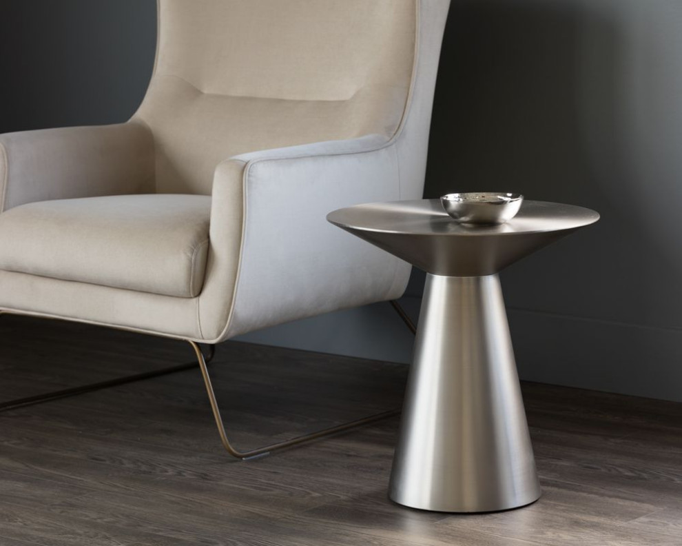 Sunpan Ikon Carmel Side Table   Stainless Steel   Contemporary   Side Tables And End Tables   by Unlimited Furniture Group  Houzz