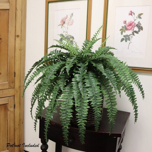 Wild Fern Haven: 48 Artificial Silk Boston Fern Plant