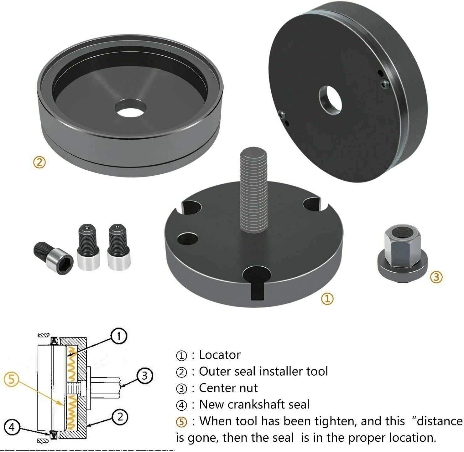 LE-JX Diesel Front and Rear Crankshaft Seal/Wear Sleeve Installer for CAT 3406 3408 C-15