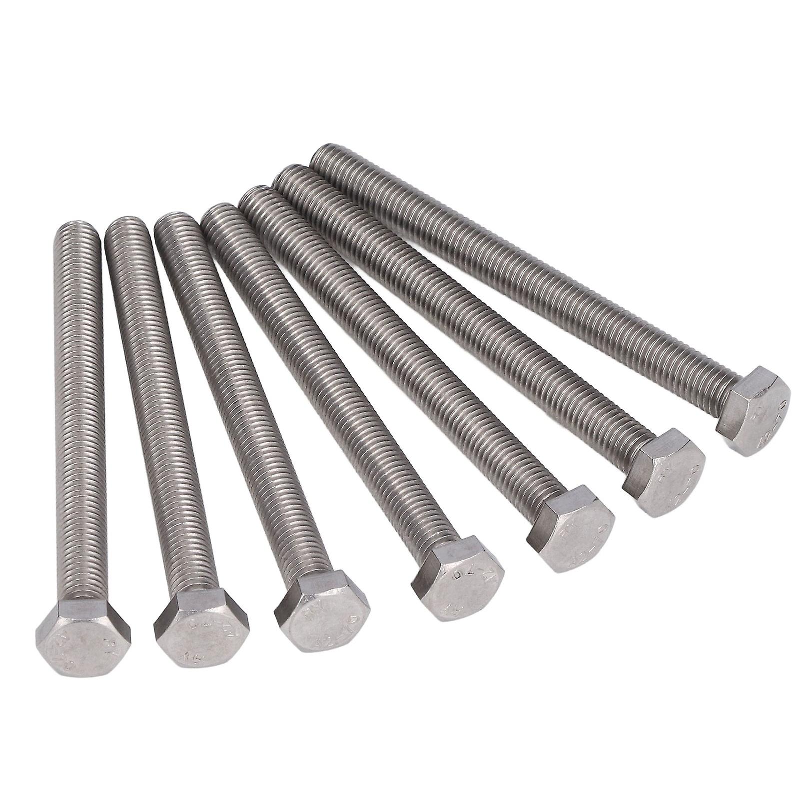 20pcs Hex Bolt Coarse Thread Set Screws Fully Threaded Bolts A2 Stainless Steel M10x1.5 Din 933m10x90