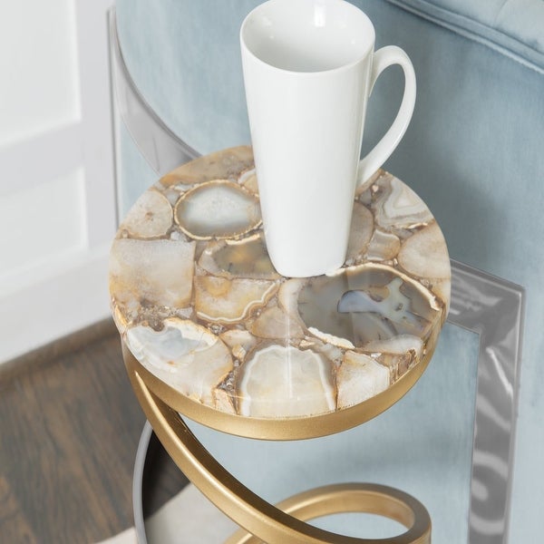 Modern Round Spiral Base Drink Table