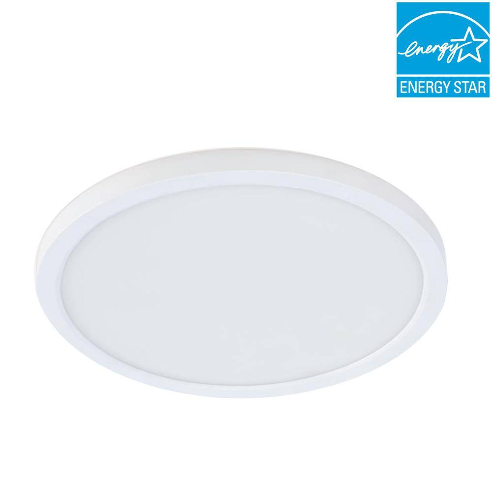 Feit Electric 7.5 in. 10.5-Watt Title 24 Dimmable White Integrated LED Round Flat Panel Ceiling Flush Mount with Color Change CCT 74206CAV2