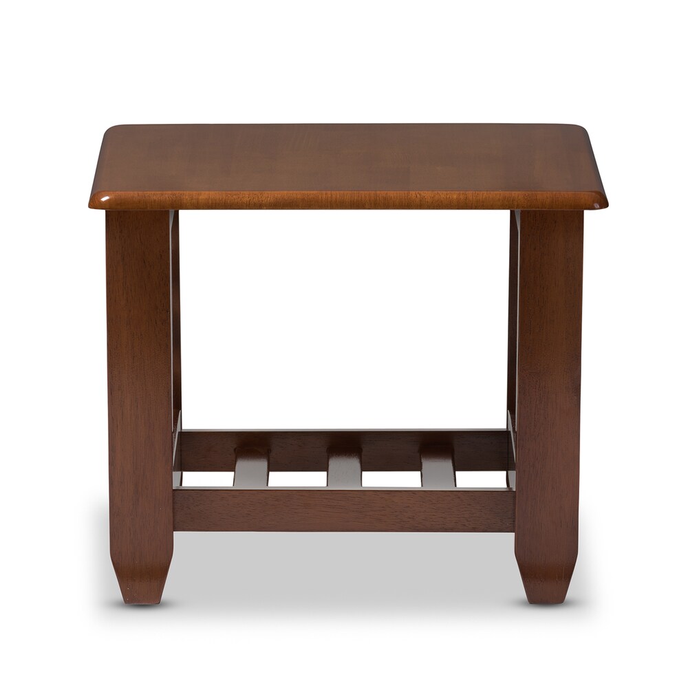 Baxton Studio Leda Mission Style Cherry End Table