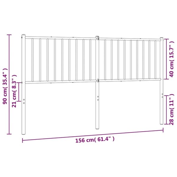 vidaXL Metal Headboard Decorative Steel Construction Headboard for Bedroom - - 37963301