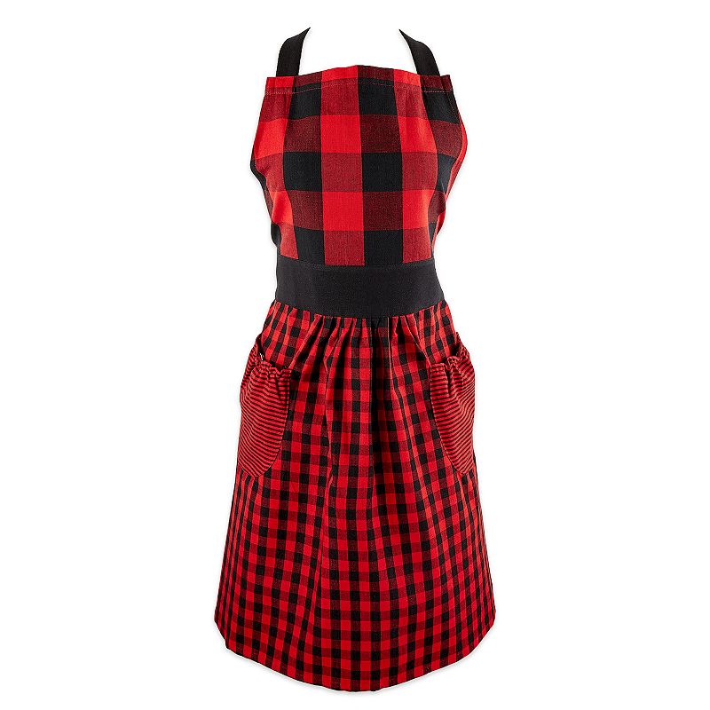 33.50 Red and Black Checkered Apron