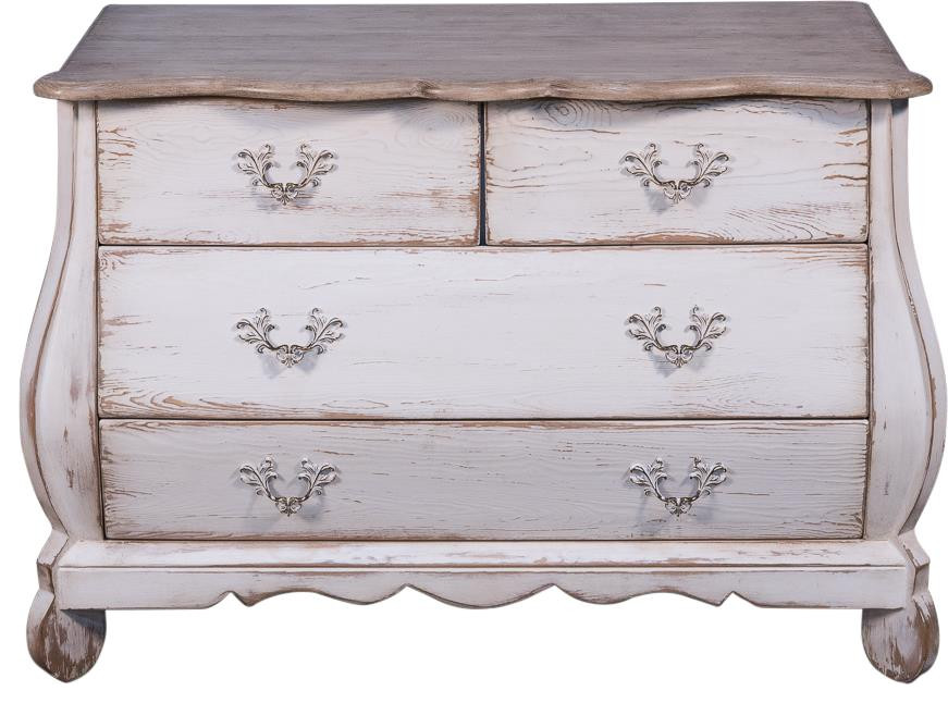 Commode Chest of Drawers SARREID BELLE Traditional Antique Curved   French Country   Accent Chests And Cabinets   by EuroLuxHome  Houzz