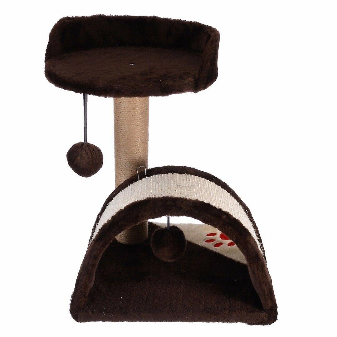 Cat Bed Scratching Post and Activity Tree Scratcher Pet Kitten Play Toy Grey