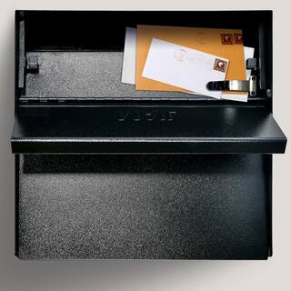 Mail Boss Metro Locking Wall-Mount Mailbox with High Security Reinforced Patented Locking System Black 7162