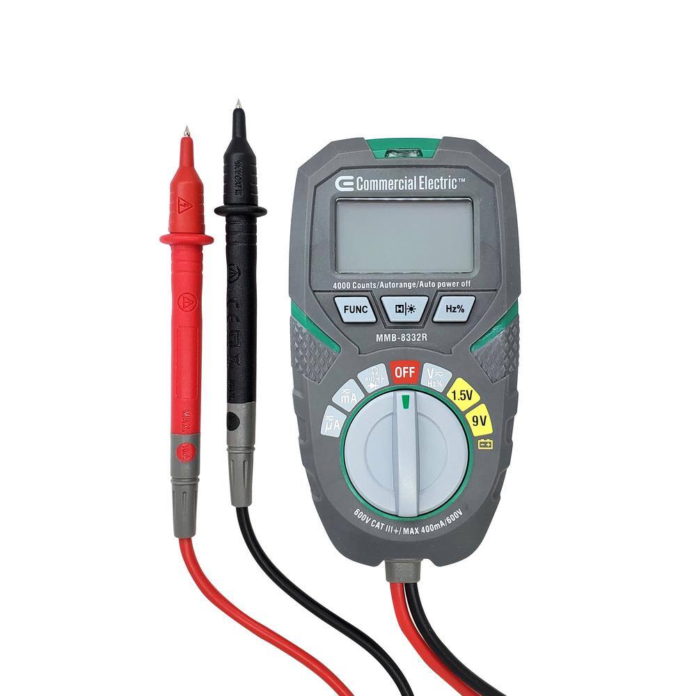 Commercial Electric Pocket Size Auto Ranging Multimeter MMB-8332R