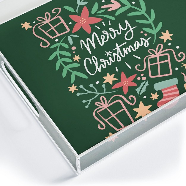 Bigdreamplanners Merry Christmas I Acrylic Tray Deny Designs