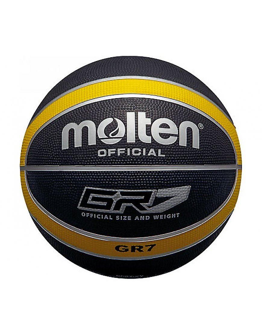 Molten BGR Series Indoor/Outdoor Nylon Wound Black/Yellow 12 Panel Basketball