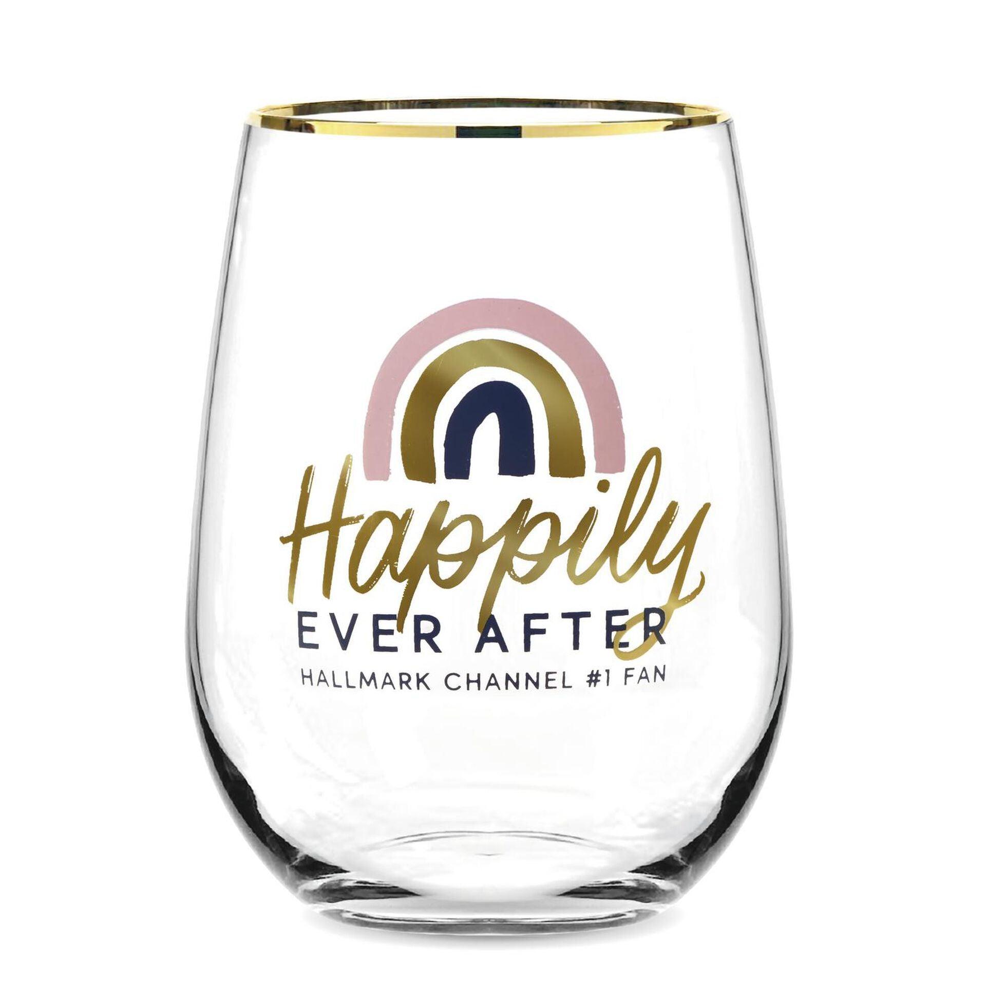 Hallmark  Hallmark Channel Happily Ever After Stemless Wine Glass, 16 oz.