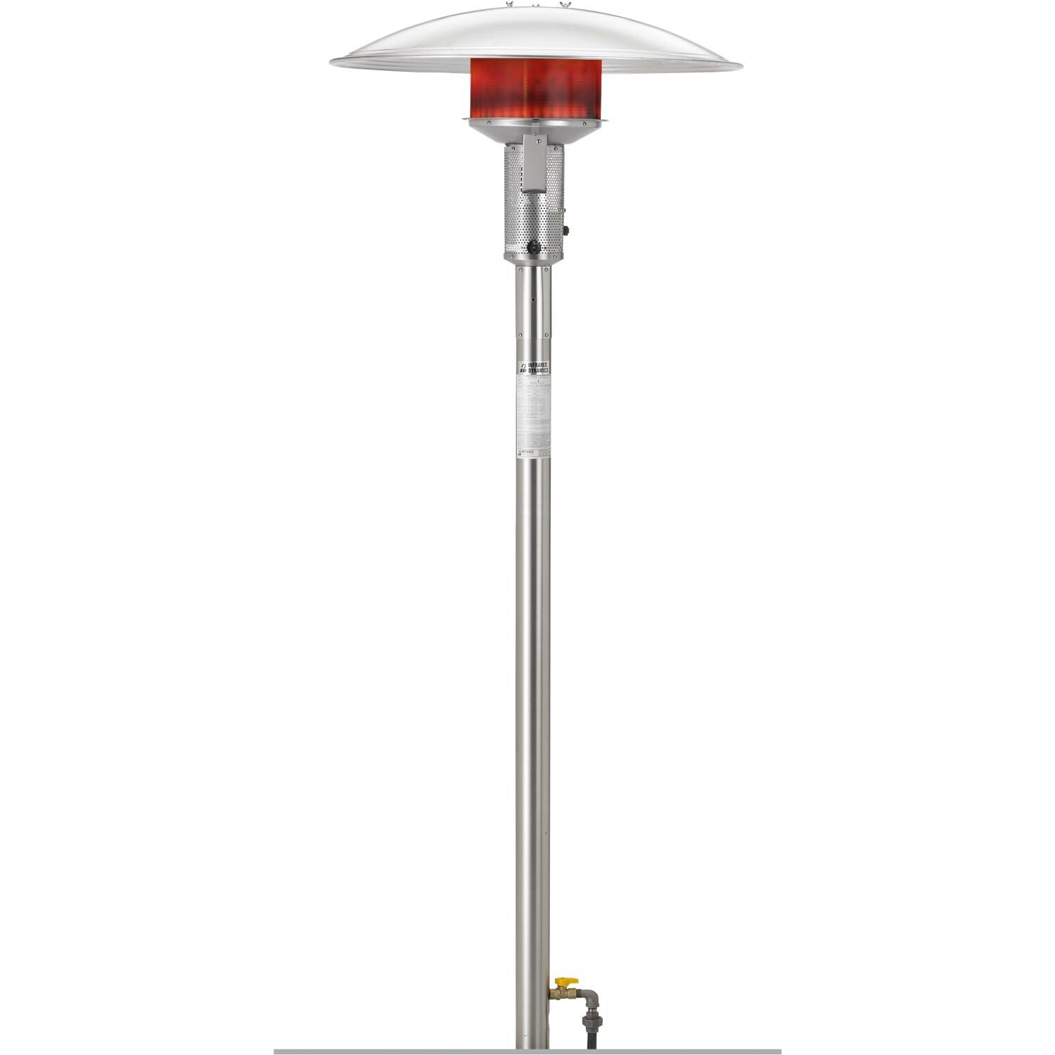 Sunglo 50000 BTU Natural Gas Post-Mount Patio Heater With Manual Ignition