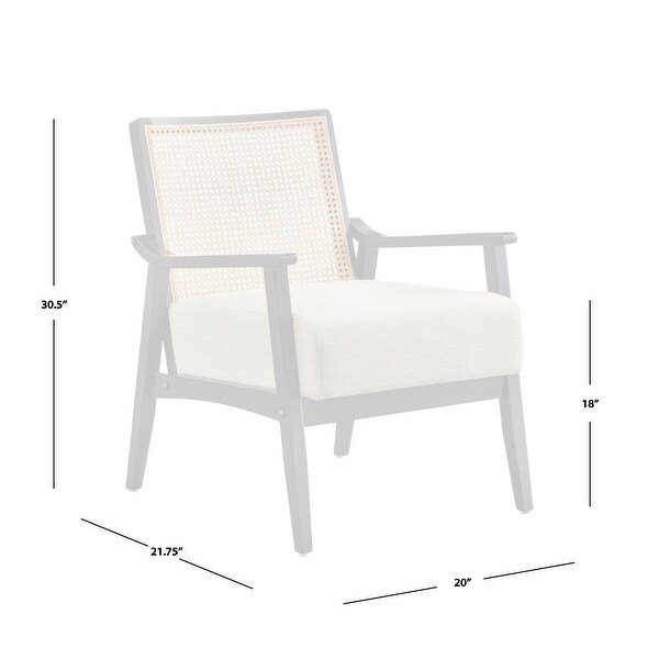 Lifestorey Serena Cane and Solid Wood Accent Chair