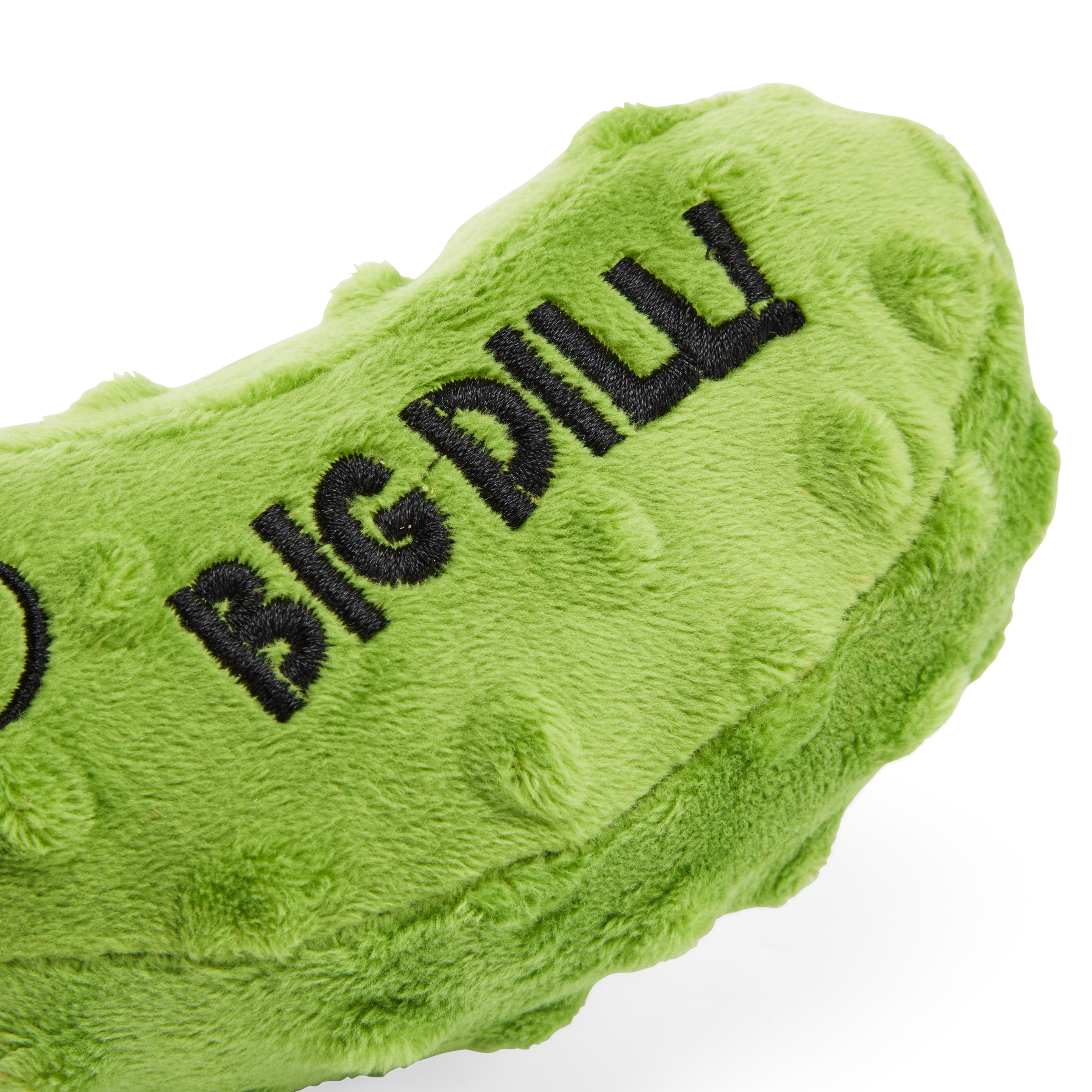 More and Merrier Plush Big Dill Pickle Dog Toy， Small