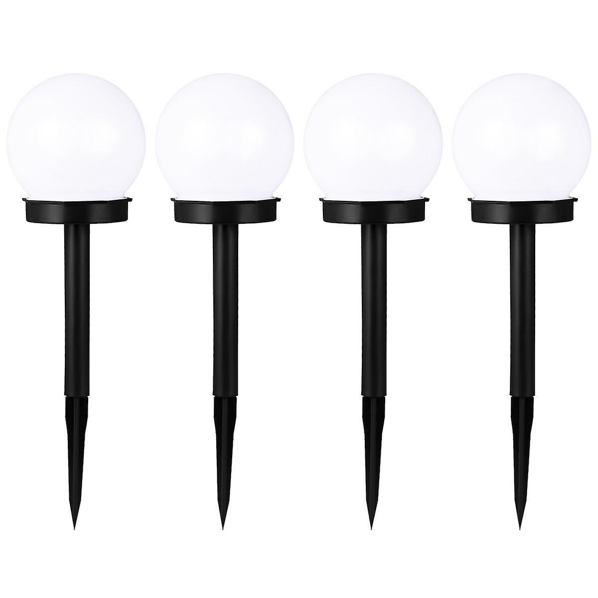 Osaladi 4 Pcs Solar Round Grass Light Outdoor Plug Light Waterproof Bulb Light Lawn Light