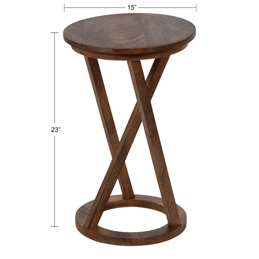 Kate and Laurel Aja Modern Wood Accent Table