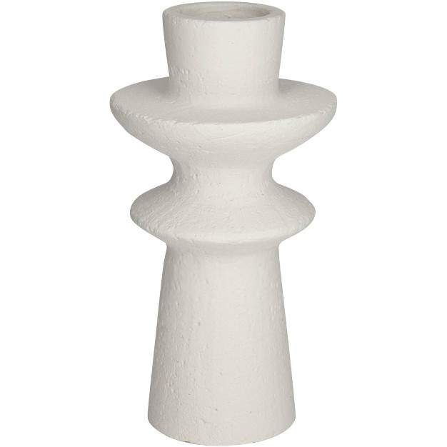 High White Ceramic Tiered top Decorative Vase