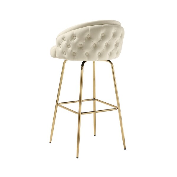 Art Leon Swivel Velvet Uhpolstered Bar Stool