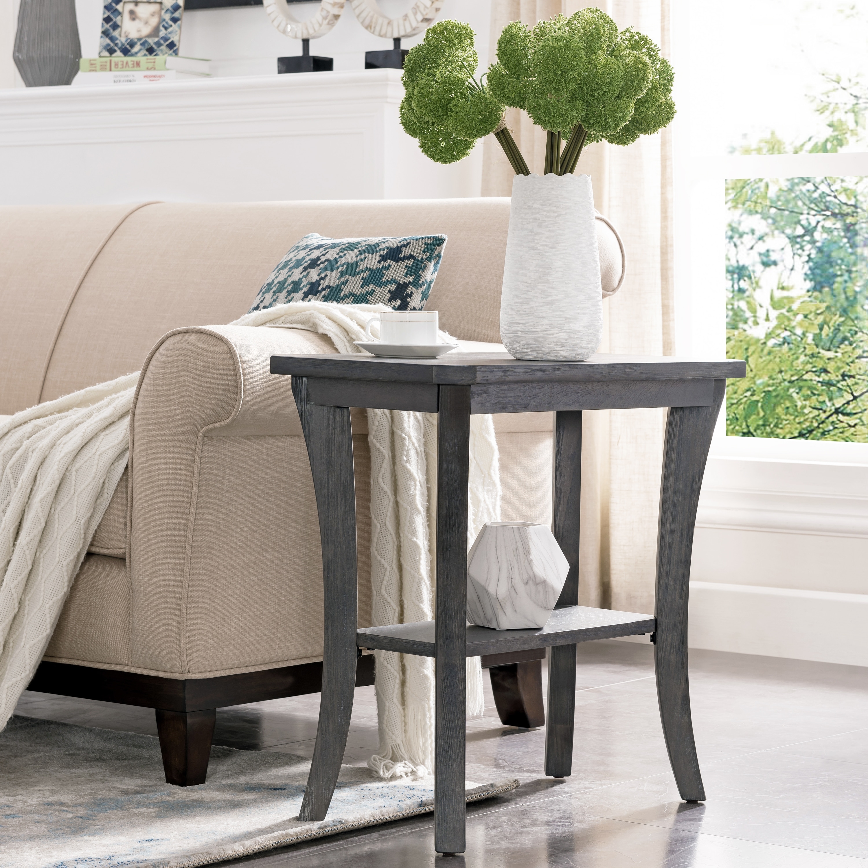 Leick Home Boa Narrow End Table with Shelf