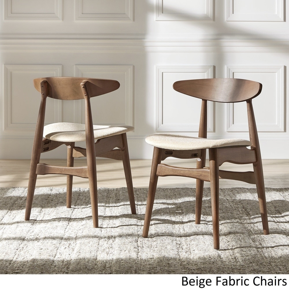 Nadine Dark Walnut Finish Glass Table Top Round Dining Set   Curved Back Chairs by iNSPIRE Q Modern