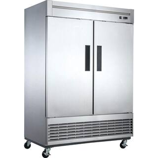 Cooler Depot 55in 47cu.ft. Commercial Auto-Defrost Upright 2 Door Refrigerator in Stainless Steel DXXD55R