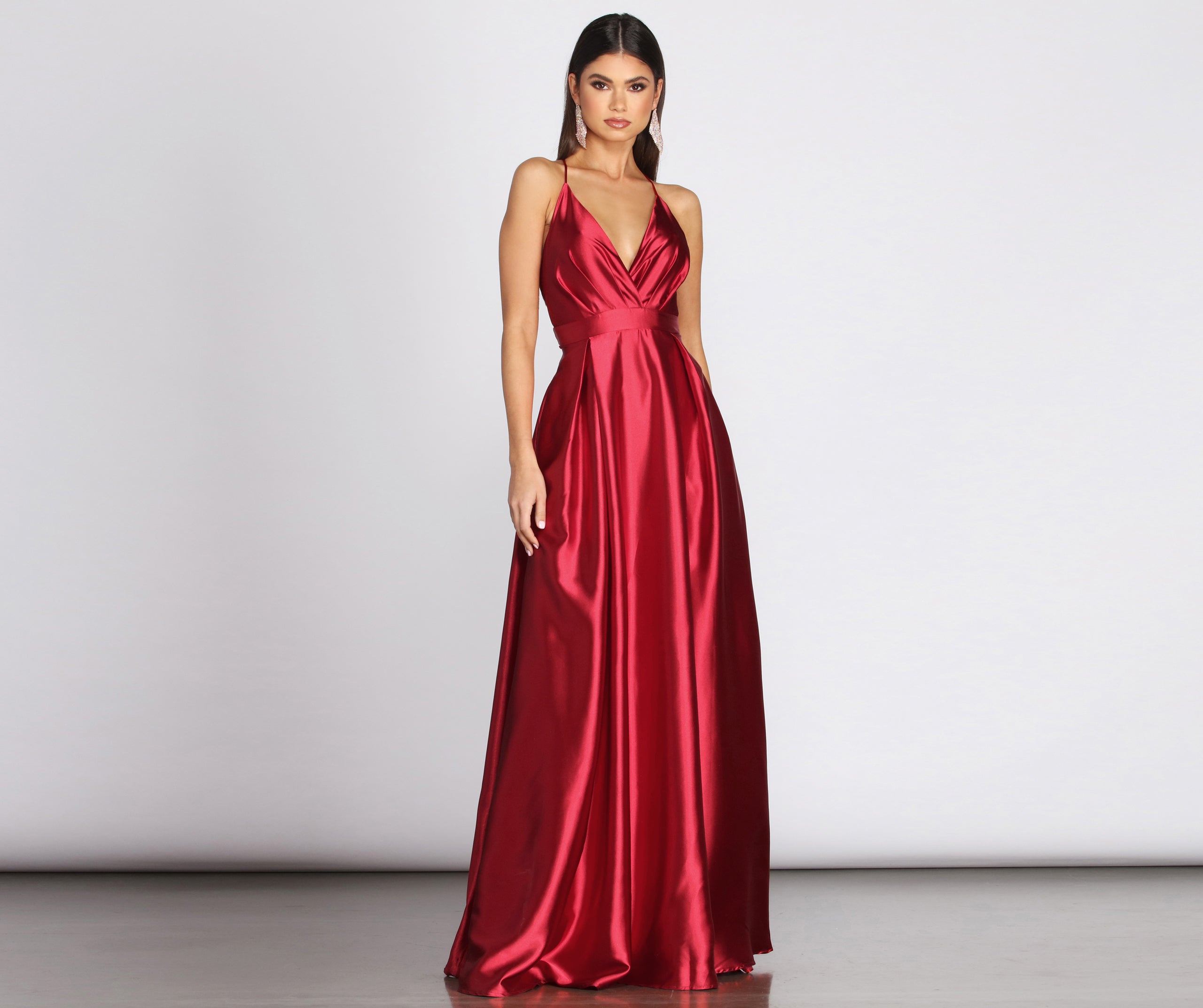 Gabi Satin A-Line Gown