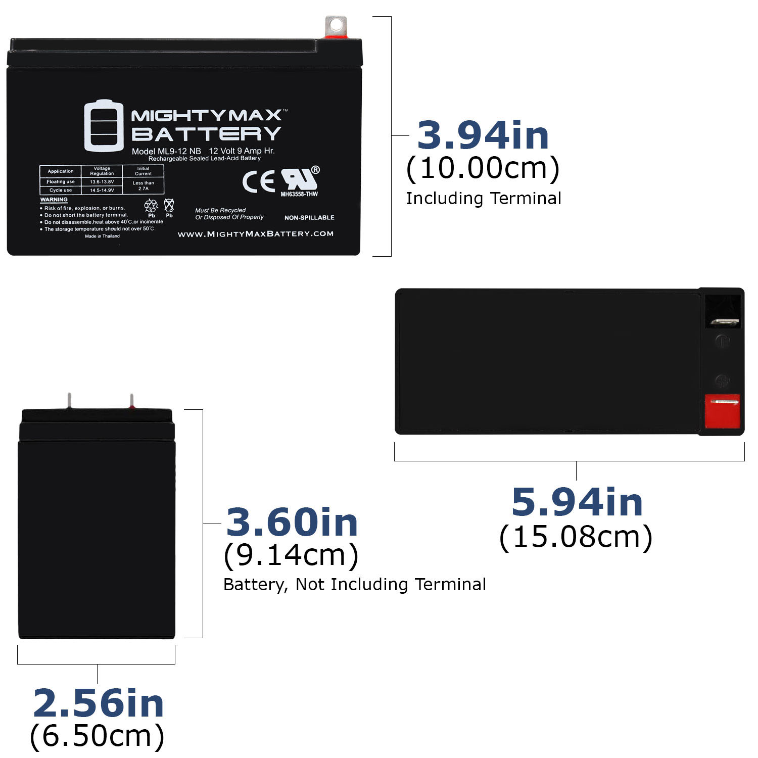 12V 9AH SLA Replacement Battery for DW 7000W Portable Generator