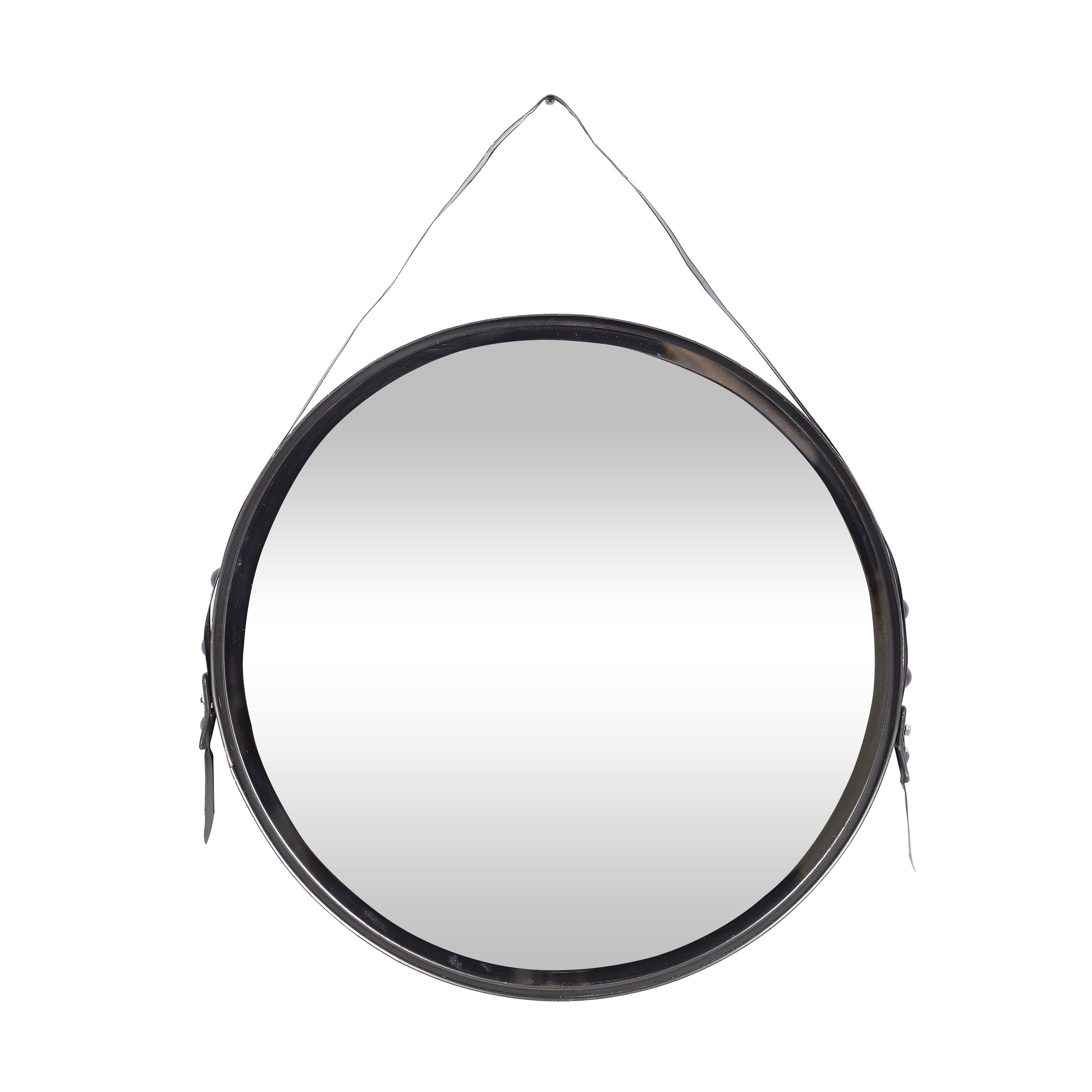 Black Industrial Metal Wall Mirror 31 x 25