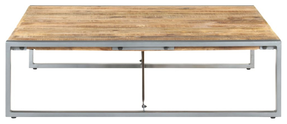 vidaXL Rough Mango Wood Coffee Table 70.9 quotx35.4 quotSide Couch Tea Accent Table   Industrial   Coffee Tables   by vidaXL LLC  Houzz