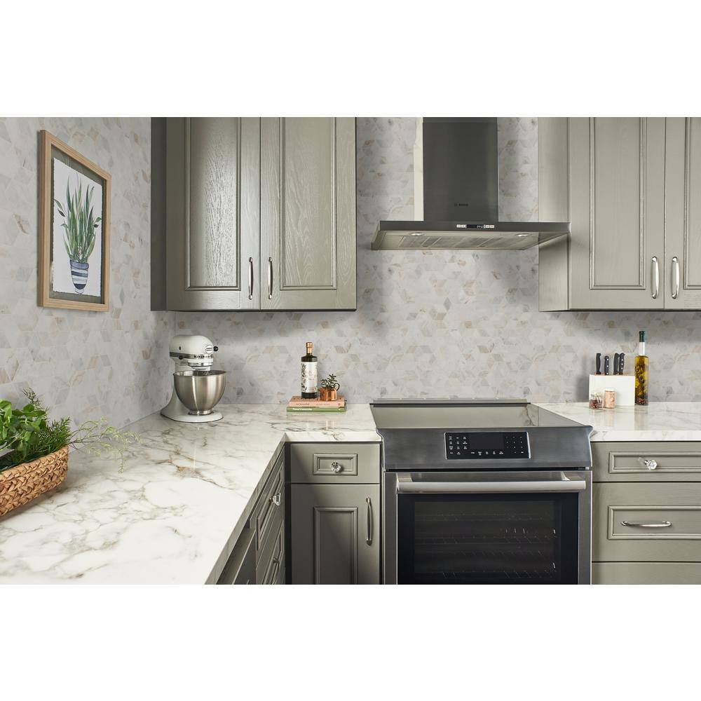 MSI Arabescato Carrara Venato Cube 11.75 in. x 12 in. Mixed Marble Floor and Wall Tile (9.8 sq. ft.Case) ARAVEN-CUBEHC