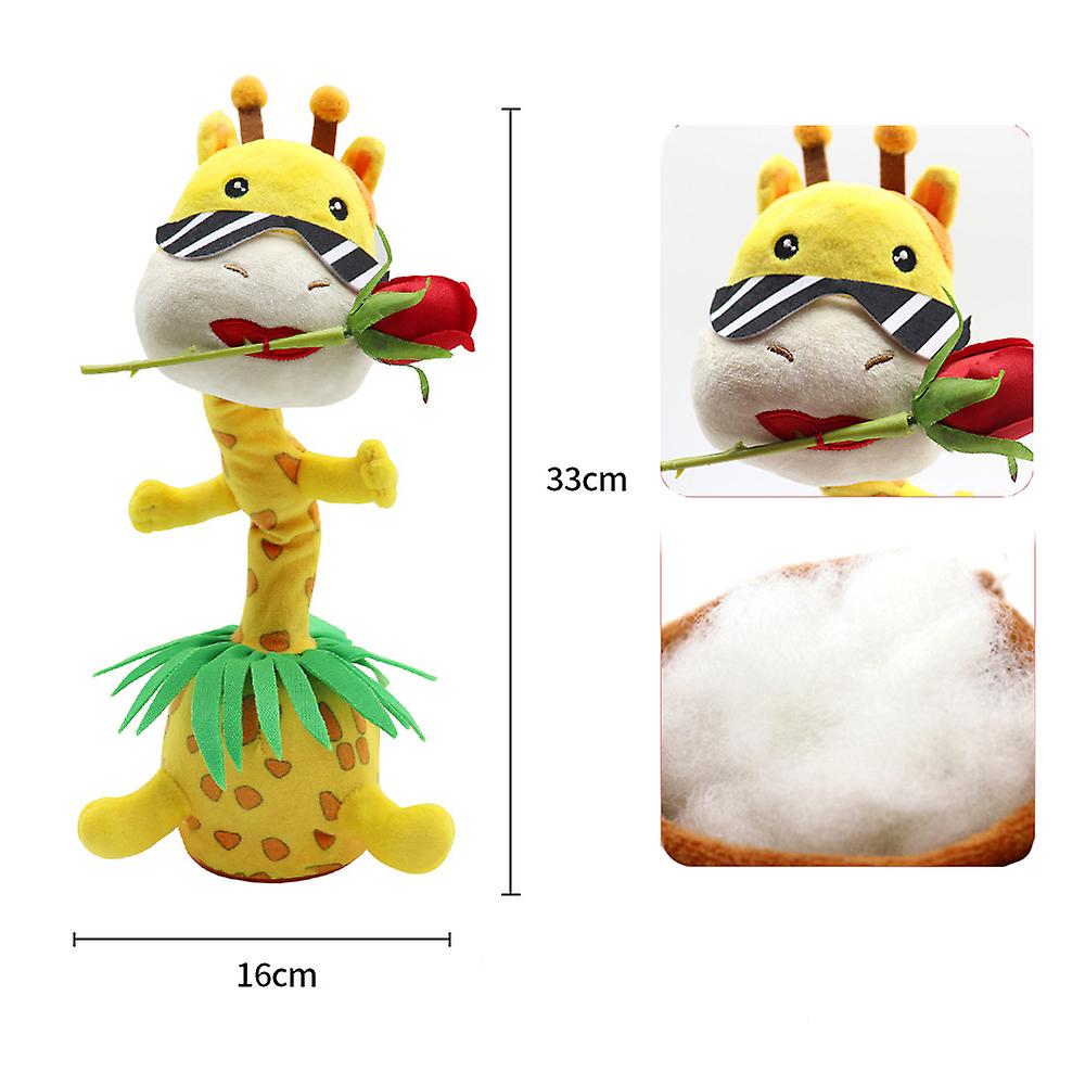 Dancing Deer Toy That Repeats What You Say! With Glowing Singing Recording Cute Deer Stuffed Animal Kids Toy Birthday Xmas Gifts