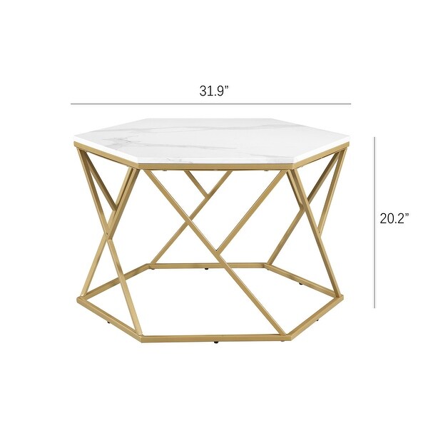 Ledel Modern Hexagon Coffee Table