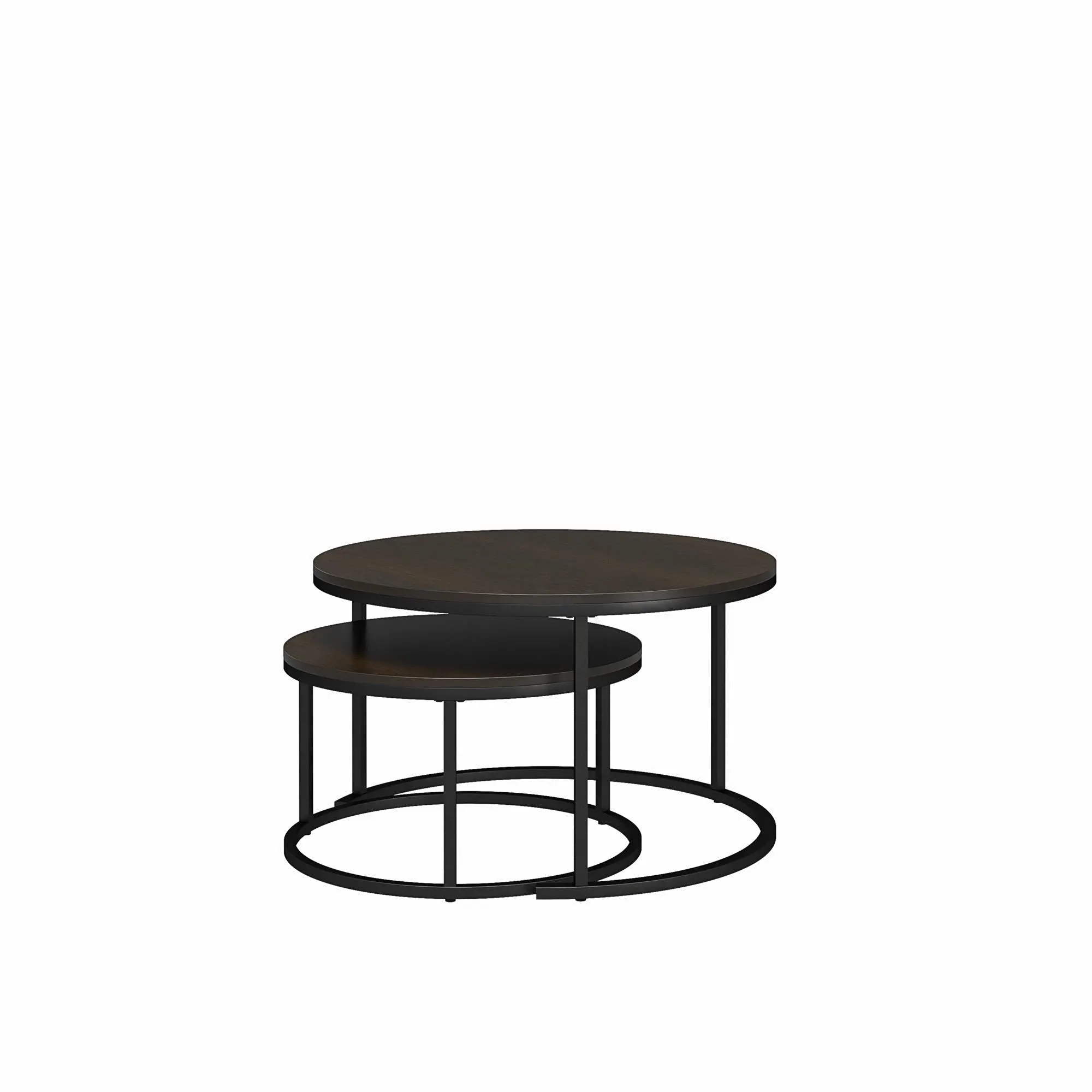 Camdale Espresso 4-Piece Nesting Coffee and End Table Bundle