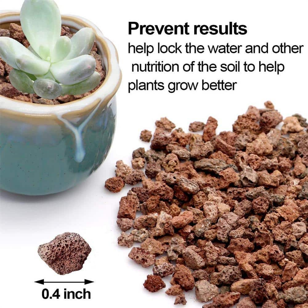 Dyiom 0.1 cu. ft. Red 2.2 lbs. 0.3 in.-0.4 in. Size Extra Small Lava Rock B07VQ3CD41