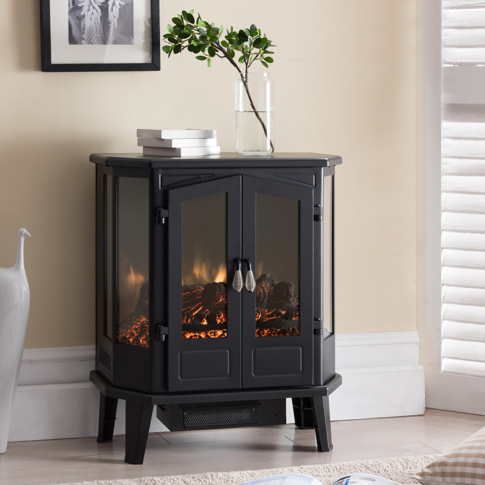 Hearthpro 25 5 Sided Infrared Electrick Stove Black Finish ;