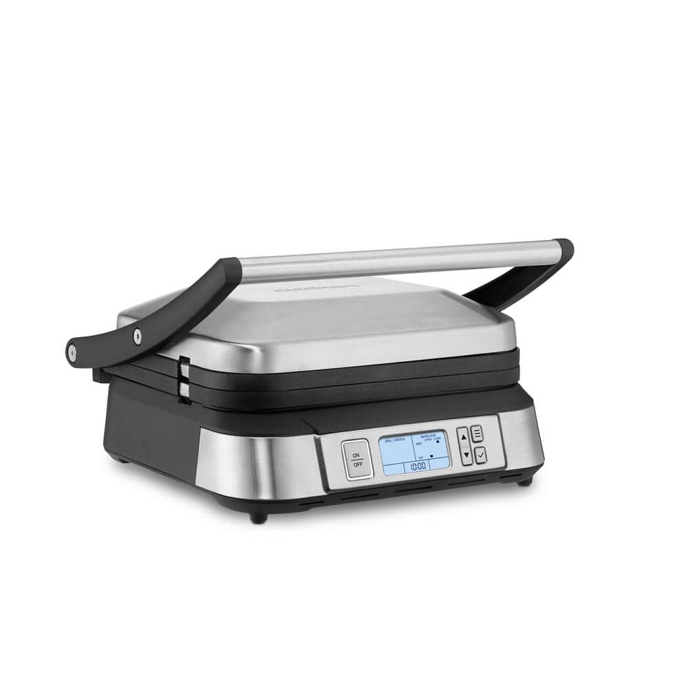 Cuisinart Contact Gray Stainless Griddler with Smoke-Less Mode GR-6S