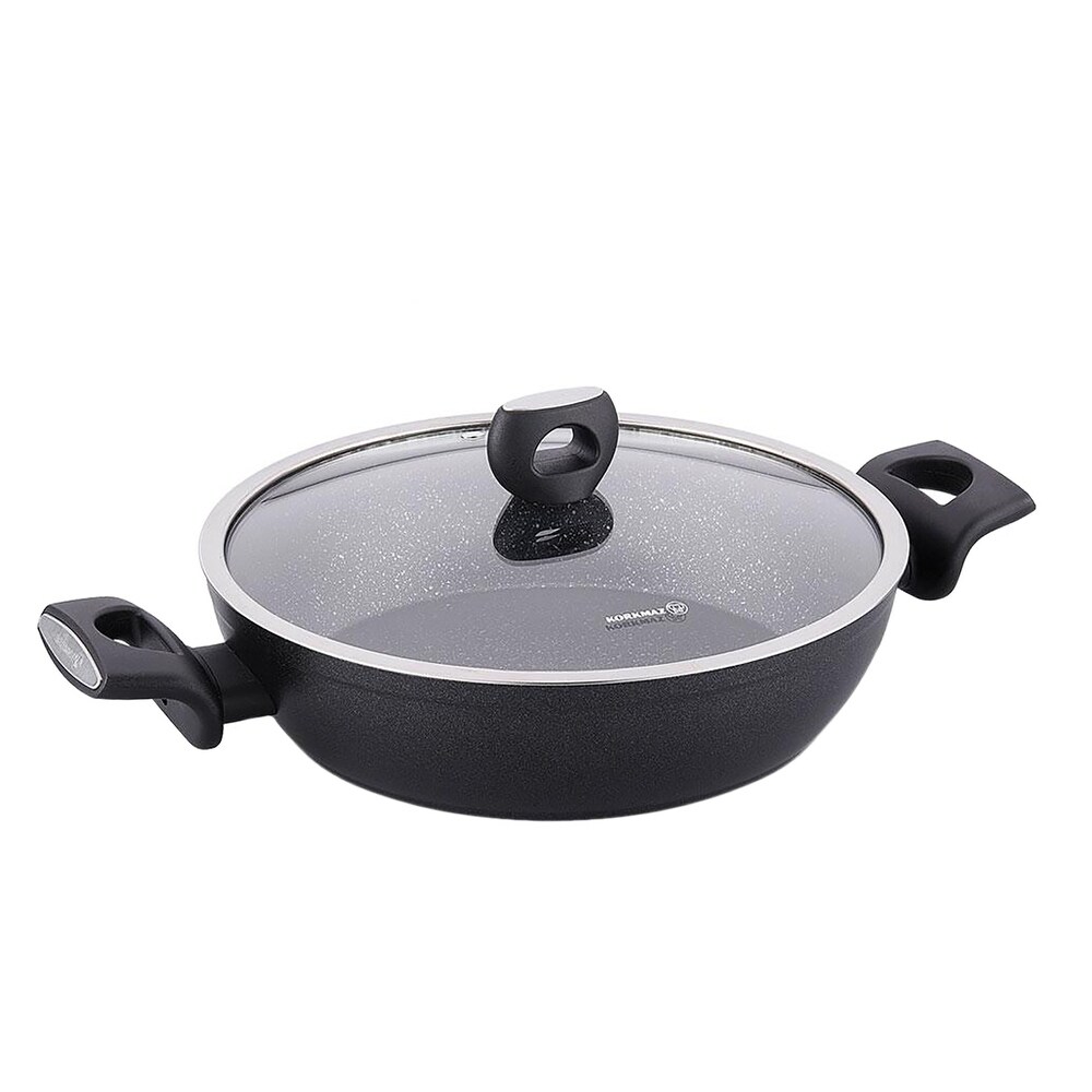 7 Piece Aluminum Nonstick Cookware Set in Black