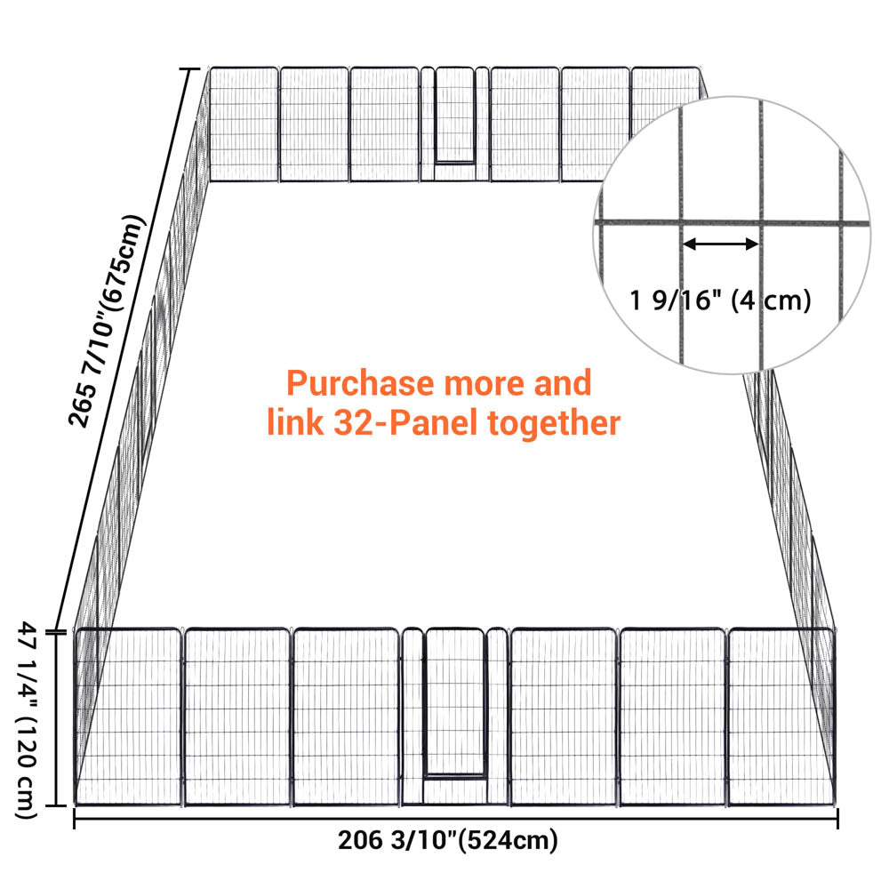 Yescom Heavy Duty Dog Playpen 47