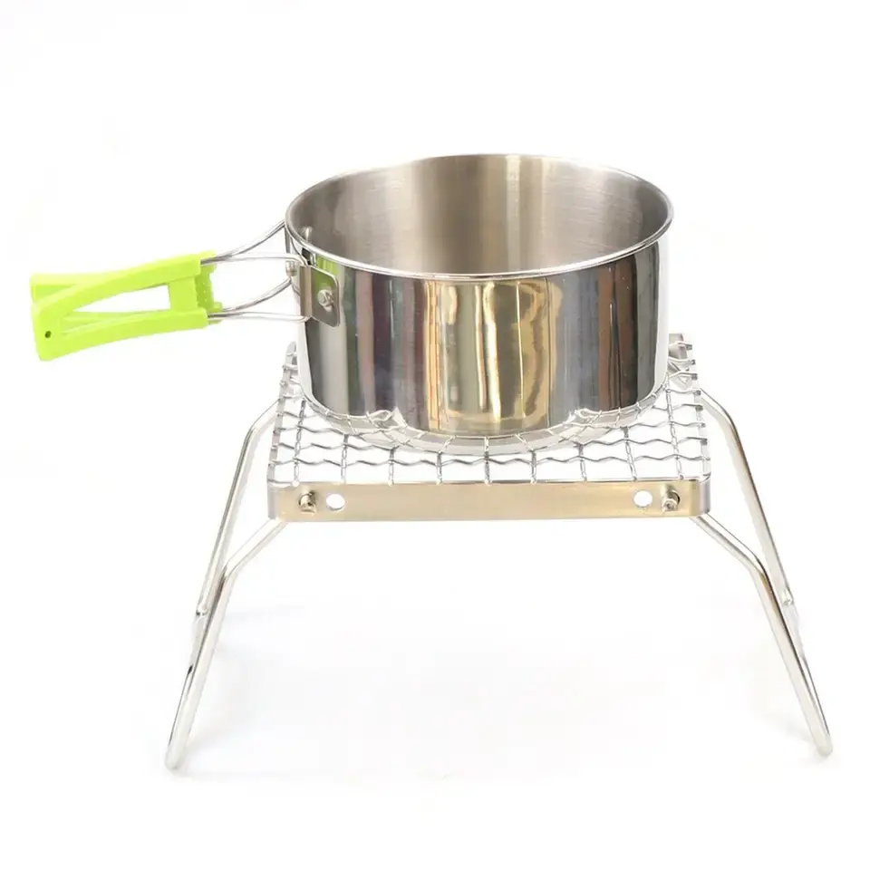 Outdoor Portable Mini Foldable Stainless Steel Cook Stove Small Camping BBQ Barbecue Grills