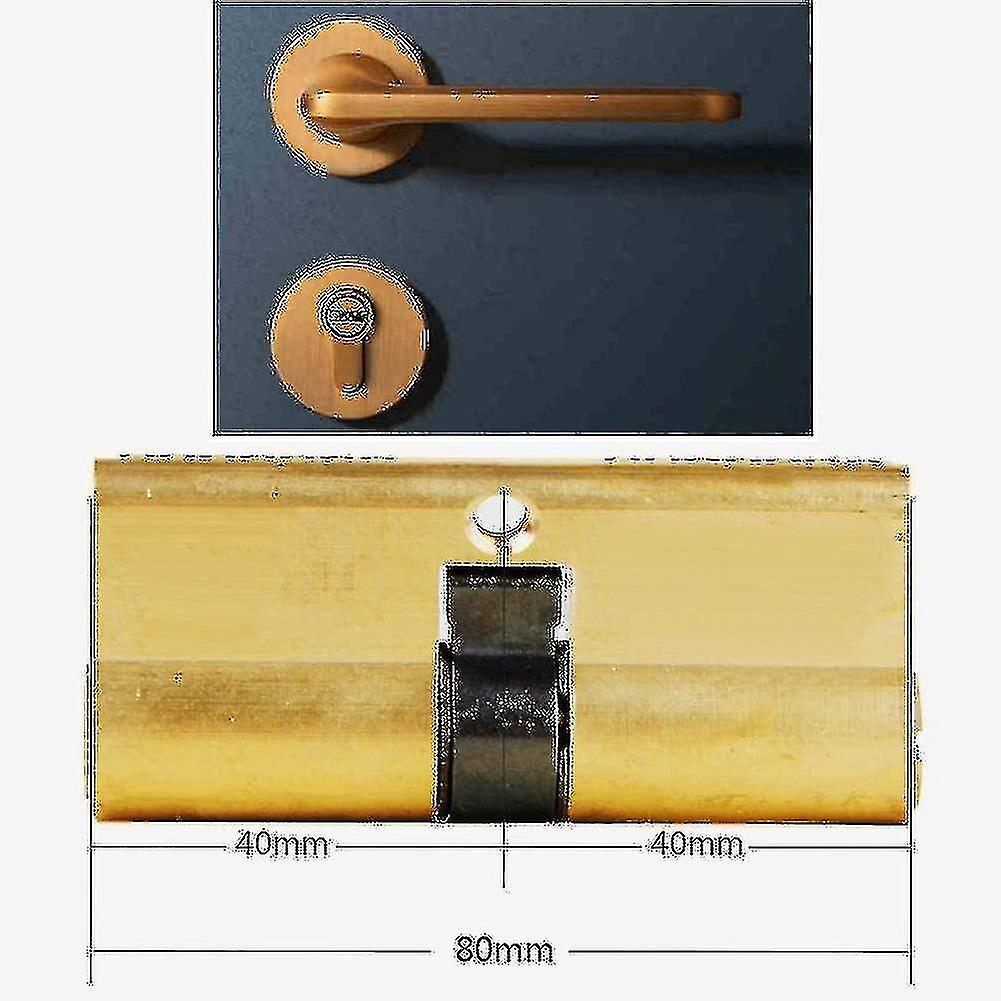 Lock Cylinder With 7 Security Keys， Profile Door Cylinder 40/40 (80 Mm)