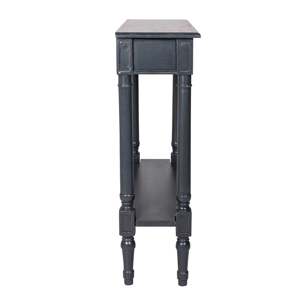 East at Main Wood Console Accent Table with Drawer