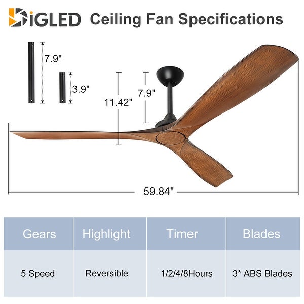 Remote Ceiling Fan 5 Speeds Flush Mounted Shopping - The Best Deals on Ceiling Fans | 41708525